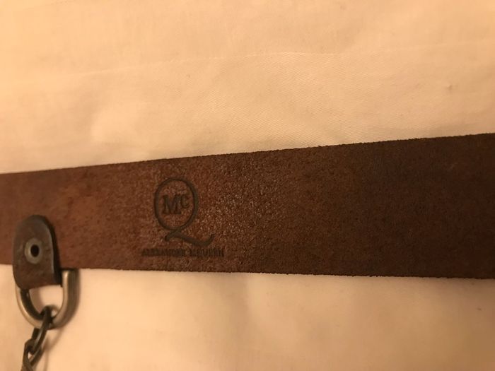 100% Authentic Alexander McQueen Brown Leather Belt