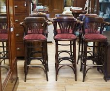 Set of 6 Vintage Bentwood Bar Stools