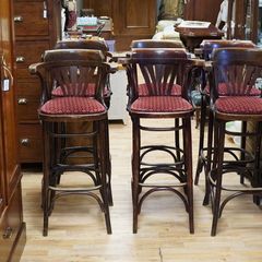 Set of 6 Vintage Bentwood Bar Stools