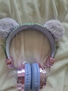 Claires Purple Sparkle Headphones