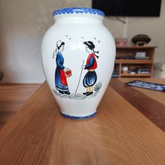hand painted Brittany vase