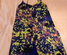 Topshop purple patterned mini dress.