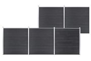 Garden Fence WPC 872x186 cm Grey