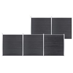 Garden Fence WPC 872x186 cm Grey