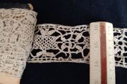 antique lace, Aged handmade lace, 4 meters + Linen lace