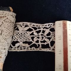 antique lace, Aged handmade lace, 4 meters + Linen lace