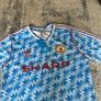 Man United blue retro 1990-92 Image 2