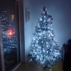 Christmas Tree w/ Lights + Deco