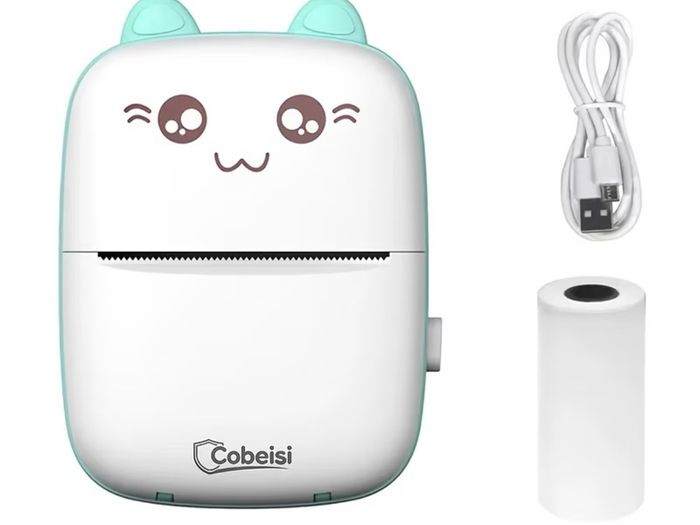 Mini Thermal Printer Cobeisi Bluetooth Blue