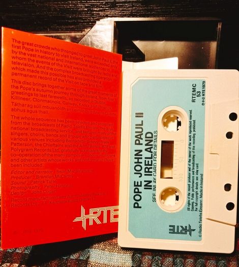 1979. Pope John Paul II In Ireland . Cassette Tape.