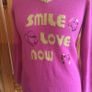 And Golf With Love Pink Yellow V Neck Wool Cashmere Blend Jumper size L Uk 14 Including Postage Image 2