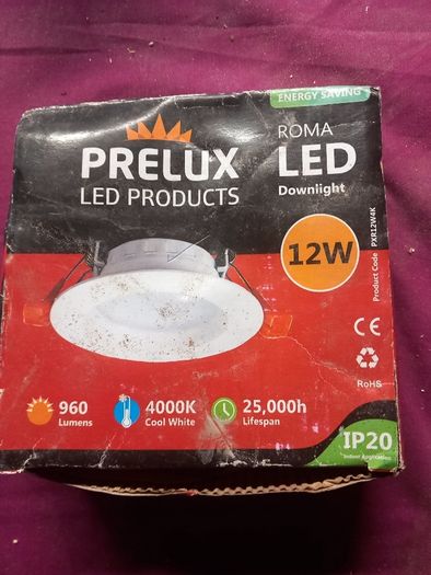 6 Down Lights Prelux Led energy saver ip20 Rated
