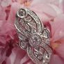 Antique Art Deco 14 Carat White Gold and Diamond Ring Image 8