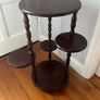 Vintage Mahogany Tiered Plant Stand Image 3
