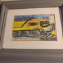 Small  framed drawing of train at station signed by Leo O'Connor 99 art work Image 8