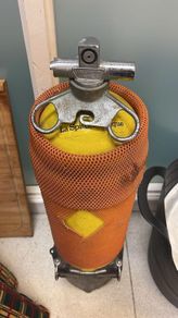 Antique scuba tank