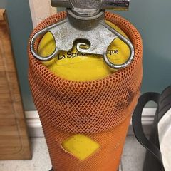 Antique scuba tank