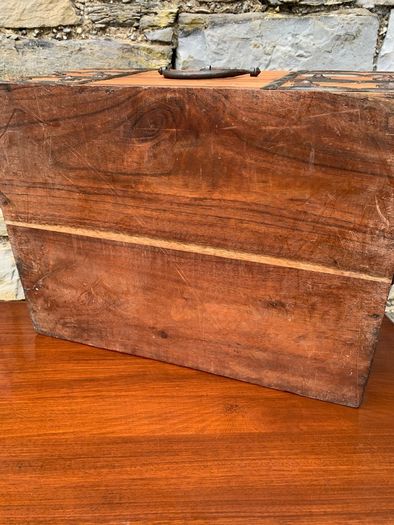 Vintage Metal Bound Wooden Chest.