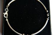 Vintage 925 Sterling Silver Tube Style Bracelet length 7,5" - 4,1g