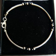 Vintage 925 Sterling Silver Tube Style Bracelet length 7,5" - 4,1g