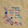 Portuguese Embroidered Friendship Towel Terry Cloth Cover - 100% Cotton Image 2