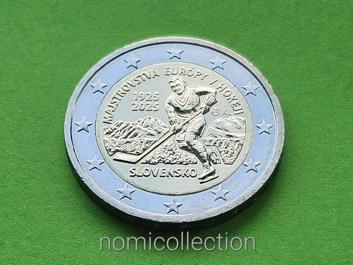 Commemorative Uncirculated 5 x 2 Euro coins.
