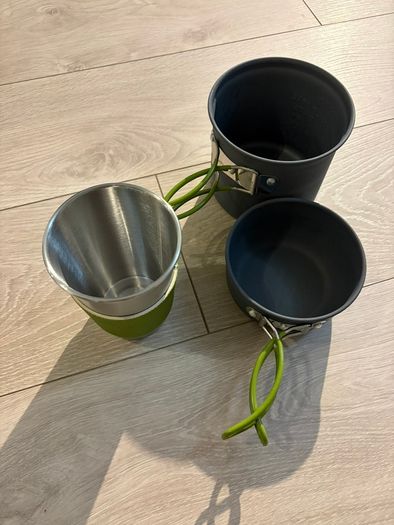 camping Camping Cookware Set 1-2 Person - Pots, Cup + Cutlery