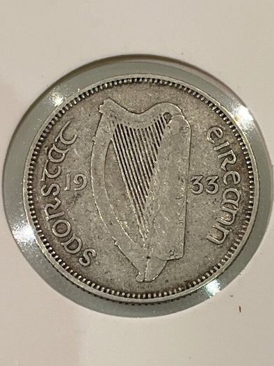 Rare Silver 1933 Irish One Shilling Coin for Sale