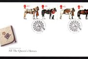 1997 Great Britain "All The Queen's Hourses" 50th Anniversary of the British Horse Society   Commemorative Stamps Royal Mail Addressed First Day Cover (FDC).