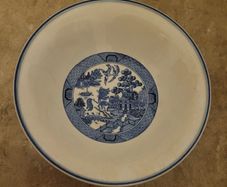 Vintage arklow willow pattern bowls x 6