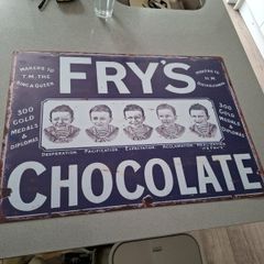 Frys Chocolate Metal Sign