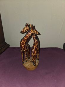 Wooden Giraffe Statue