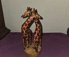 Wooden Giraffe Statue