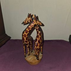Wooden Giraffe Statue