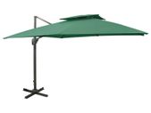 Cantilever Umbrella with Double Top 300x300 cm Green