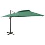 Cantilever Umbrella with Double Top 300x300 cm Green Image 5