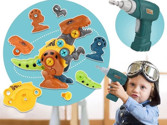 Take Apart Dinosaur Toys for Kids with Storage Box Electric Drill, DIY Construction Build Set Educational STEM Gifts for Boys Girls (FREE POSTAGE)
