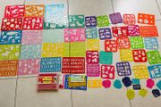 Kids drawing stencils