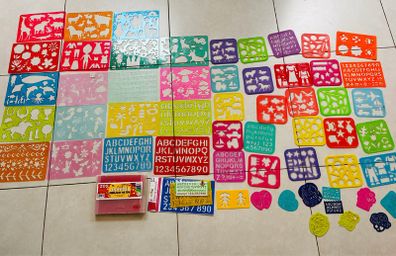 Kids drawing stencils