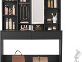 Dressing Table with LED Lighting, 3 Colours with Adjustable Brightness