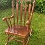 Traditional Hardwood Rocking Chair Image 4