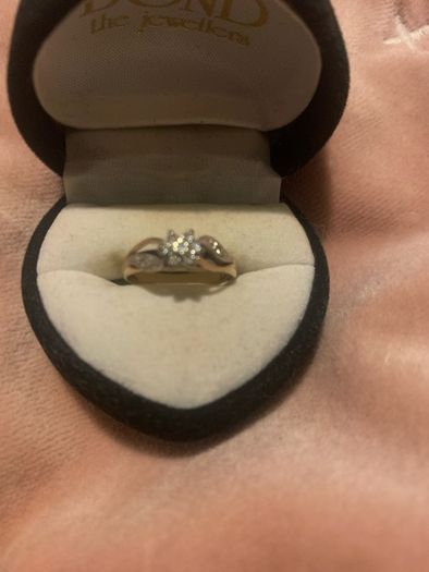 Gold and diamond ring