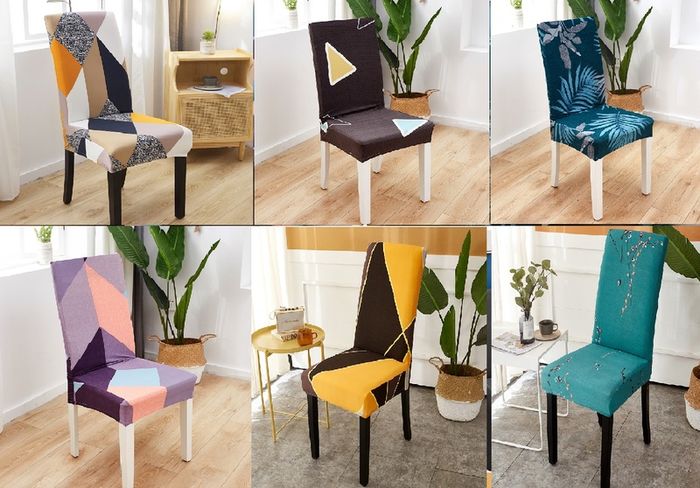 Removable Elastic Stretch Slipcovers Short Dining Room Chair Seat Cover Protect