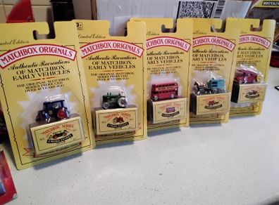 Model matchbox 40th anniversary  5 single models never opened new