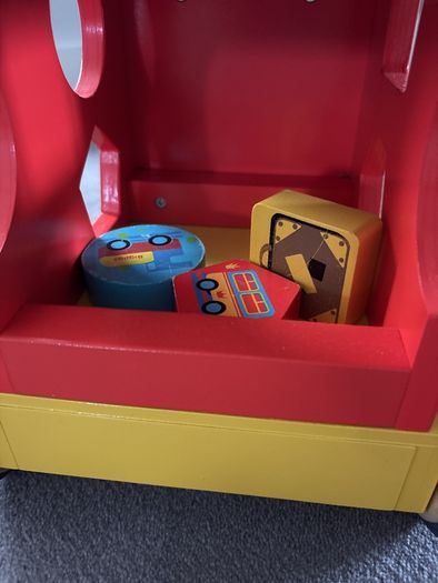 Toy sit on train with activities for toddler
