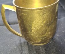 Beautiful Old Brass Drinking Cup, Postage Available,
