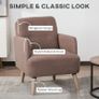 Upholstered Armchair, Living Room Chairs with Birch Wood Legs Image 3
