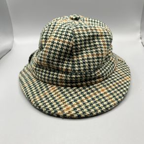 Vintage Barbour Deerstalker Wool Hat - Made in England - Size 6.5 53cm