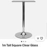 Glass topped bar/ breakfast table Image 2