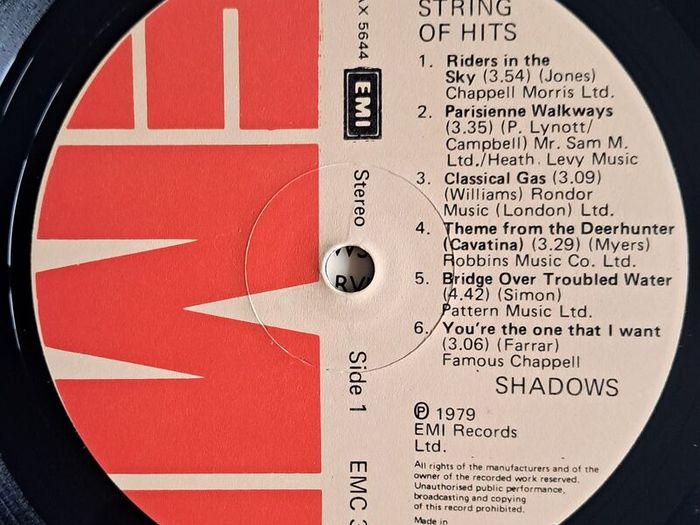 The Shadows - String Of Hits ('79 Irish Pressing) Vinyl